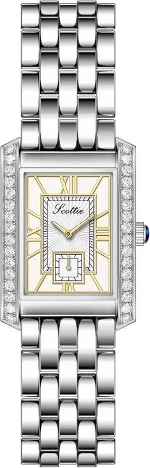 Waterproof Bracelet Watch LOREO Women??s Luxury Rectangular carman consistently Watch Elegant Two-Tone Gold and Silver Diamond Quartz Stainless Steel Leather Band Pink Green Black 