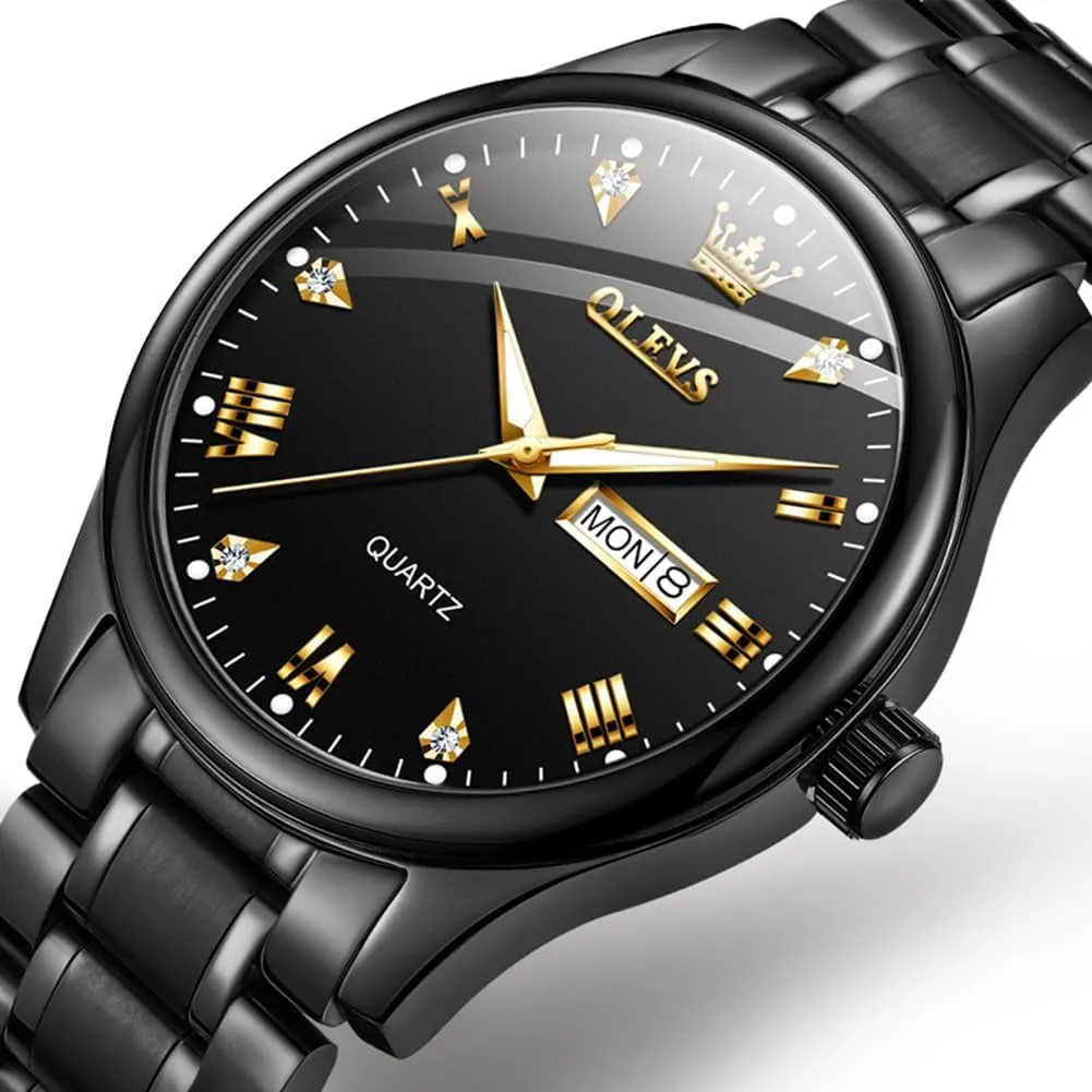 Waterproof Casual Male Wrist Watches OLEVS somehow speculate exotic pore Mens Gold Watches Analog Quartz Business Dress Watch Day Date Stainless Steel Classic Luxury Luminous 