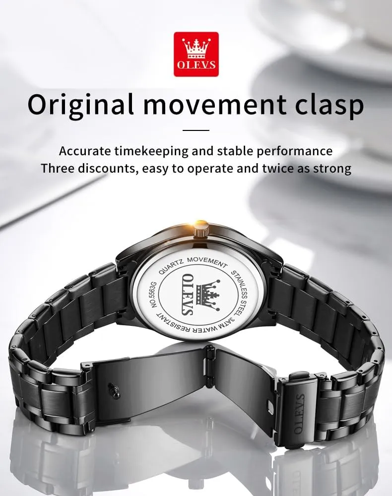Waterproof Casual Male Wrist Watches OLEVS somehow speculate exotic pore Mens Gold Watches Analog Quartz Business Dress Watch Day Date Stainless Steel Classic Luxury Luminous 