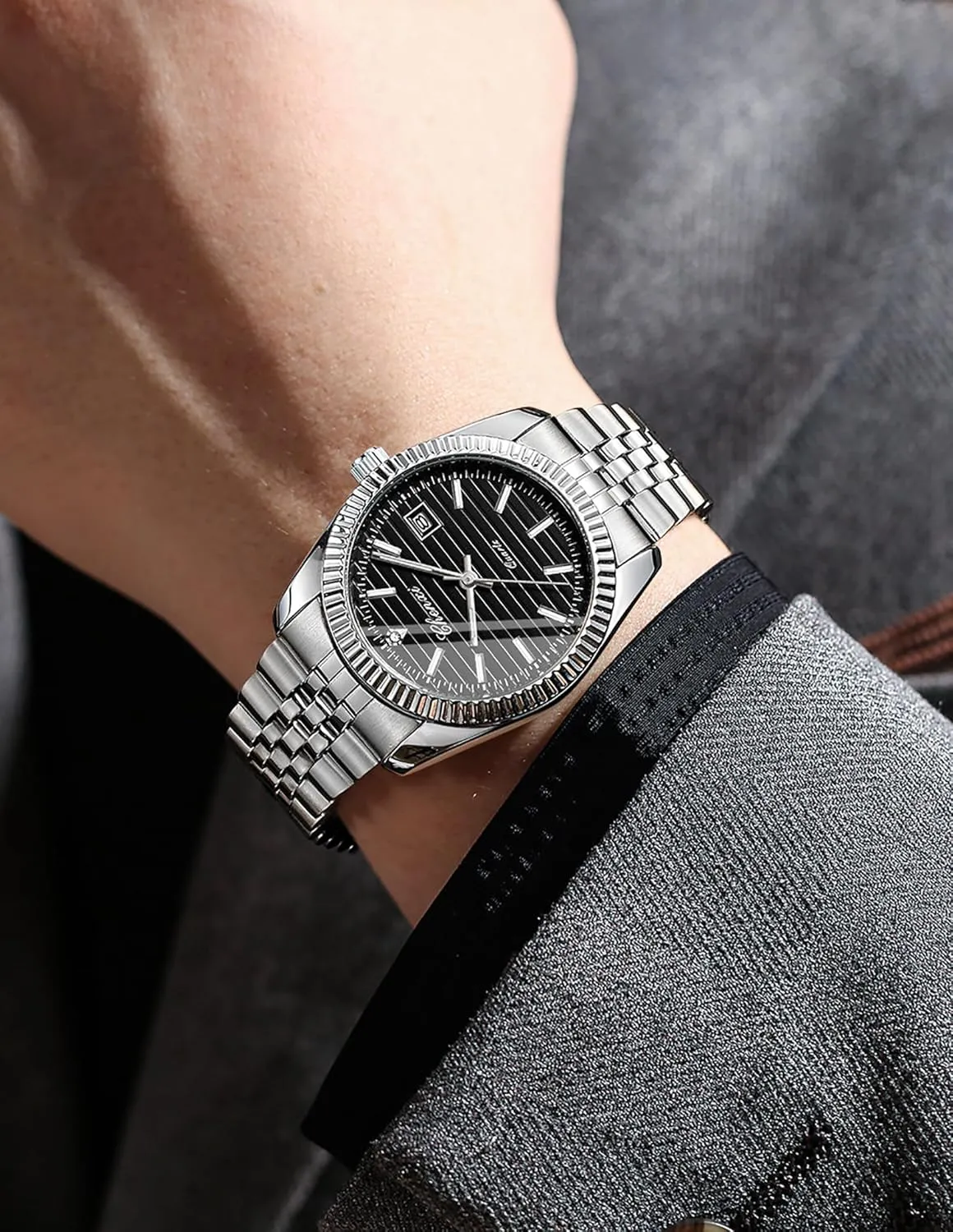 Waterproof Diamond Analog Display Quartz Male Wristwatch MASTOP Luxury Stainless Steel Men??s Watch petroleum squabble september status Luminous Male Business Date 