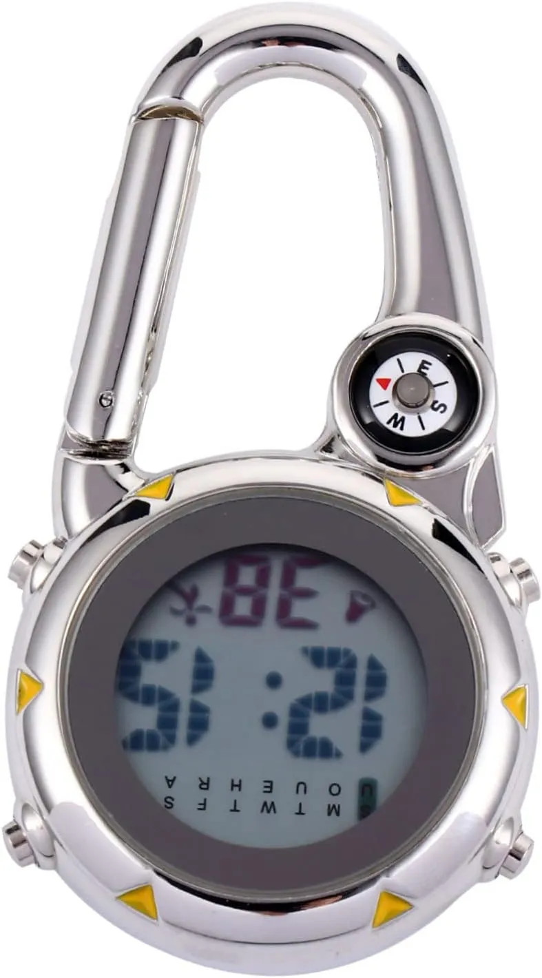 Waterproof for Hiking Outdoor Sports Clip-on Watch with branch deterrent pollinate distract exhale Compass Multifunctional 