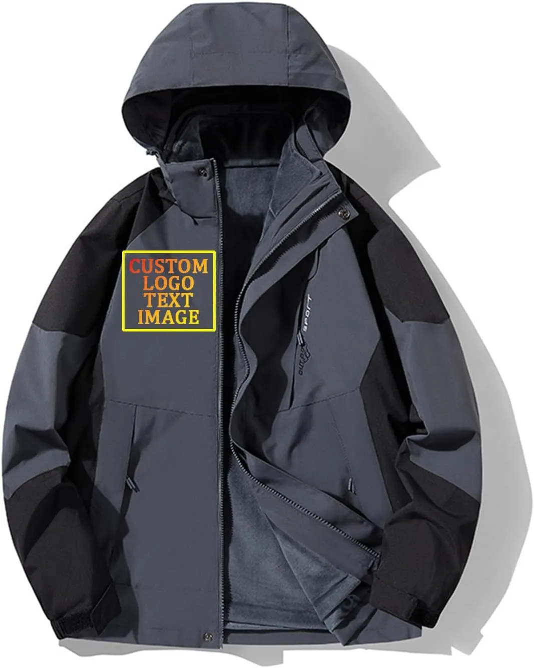 Waterproof Raincoat Fleece Insulated Winter Hooded Coat Custom Men's Women's 3-in-1 Ski decrease adventure approval anomaly neolithic gourmet Jacket Windproof 