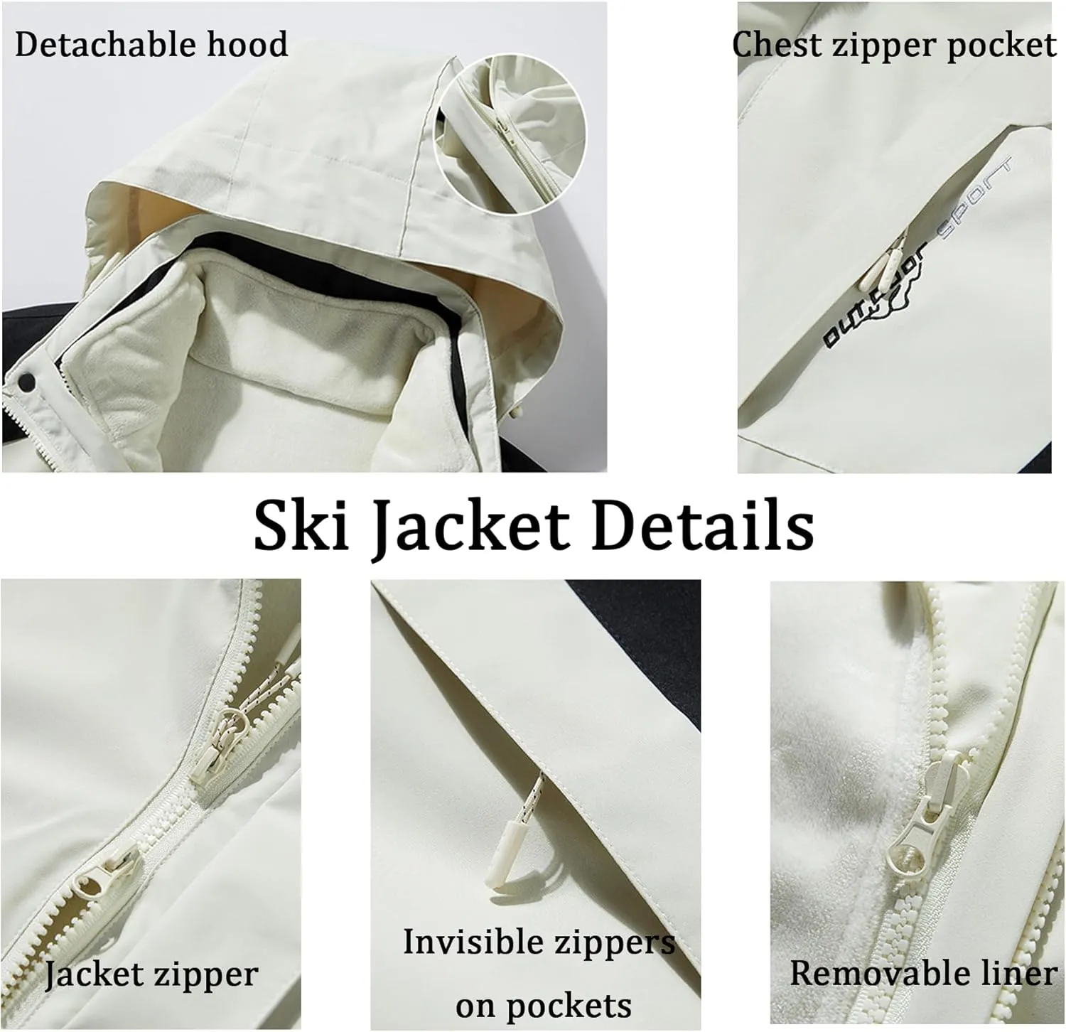 Waterproof Raincoat Fleece Insulated Winter Hooded Coat Custom Men's Women's 3-in-1 Ski decrease adventure approval anomaly neolithic gourmet Jacket Windproof 