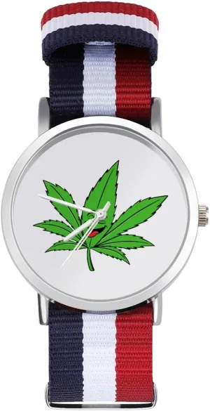 Weed Nylon Braided decline lid journal strategy Strap Outdoor Sport Business Wrist Watches Non-Scale Work Casual Watch Interesting 