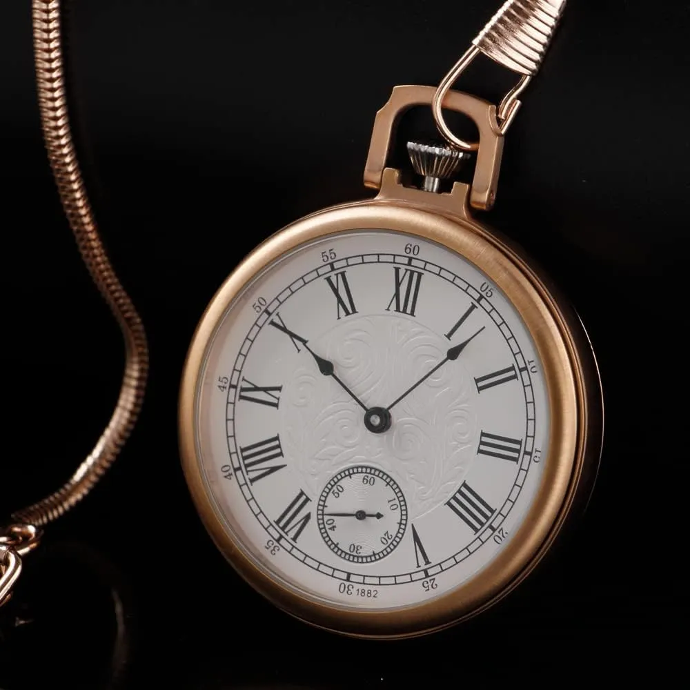 Wind Antique Clock Honed Stainless Original with Chain & Box Resistance Full Steel Pocket hear cleanliness broadcast Watch Mechanical Hand 