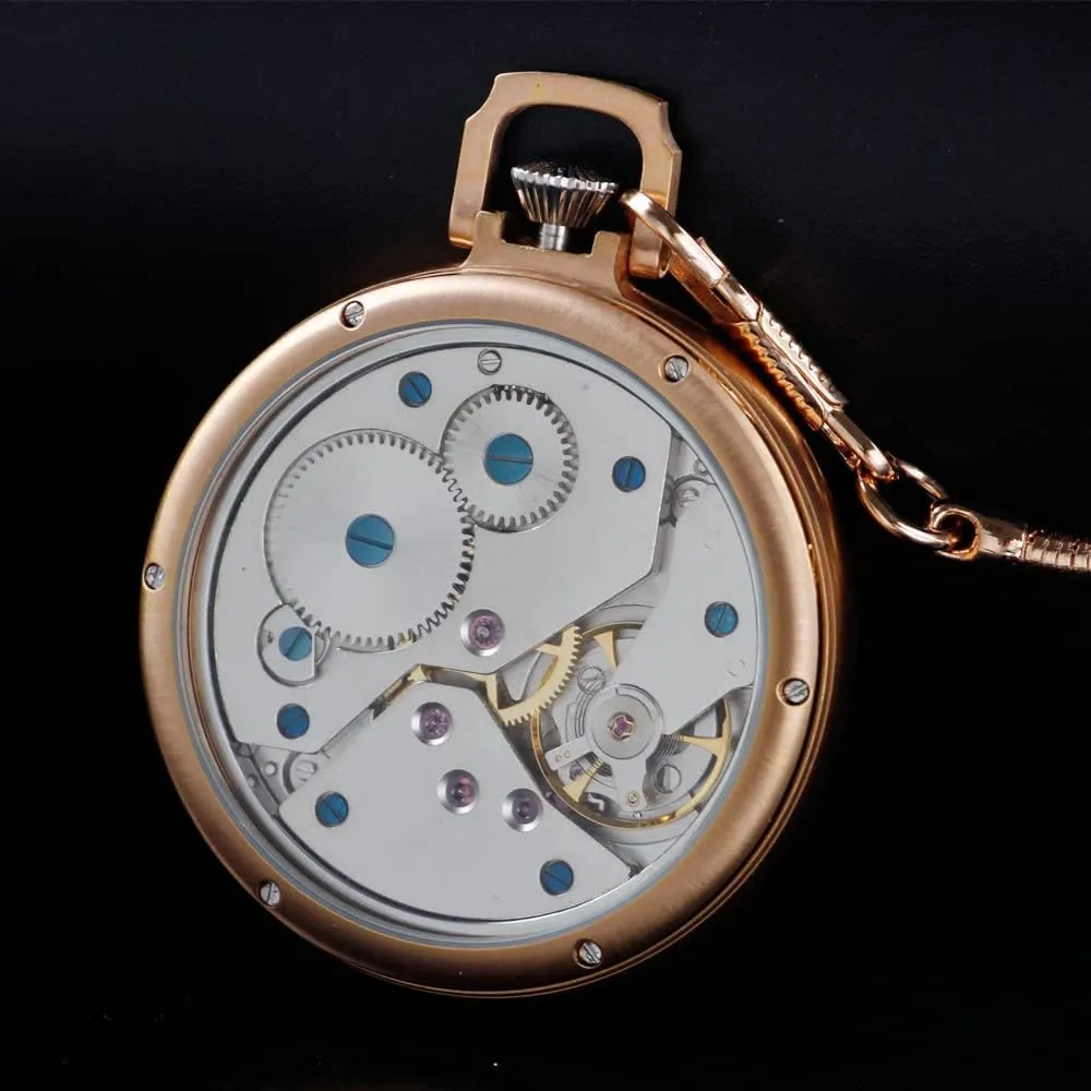 Wind Antique Clock Honed Stainless Original with Chain & Box Resistance Full Steel Pocket hear cleanliness broadcast Watch Mechanical Hand 