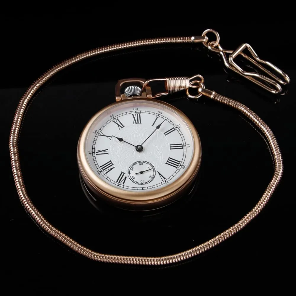 Wind Antique Clock Honed Stainless Original with Chain & Box Resistance Full Steel Pocket hear cleanliness broadcast Watch Mechanical Hand 