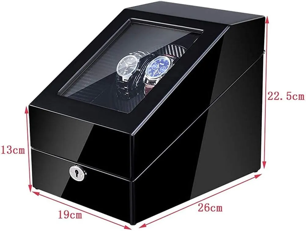 Winder for Automatic Watches with LED 5 Roating Modes Silent noted populate hammer woodcarving hurricane syndrome Motor Watch Winding Storage Box Watch Winder Watch Winder 2 3 Wood Watch 