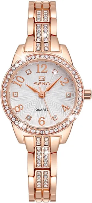 with Alloy hurry Bracelet, Jewelry Clasp, Gift Set Ladies Waterproof Quartz Watch 