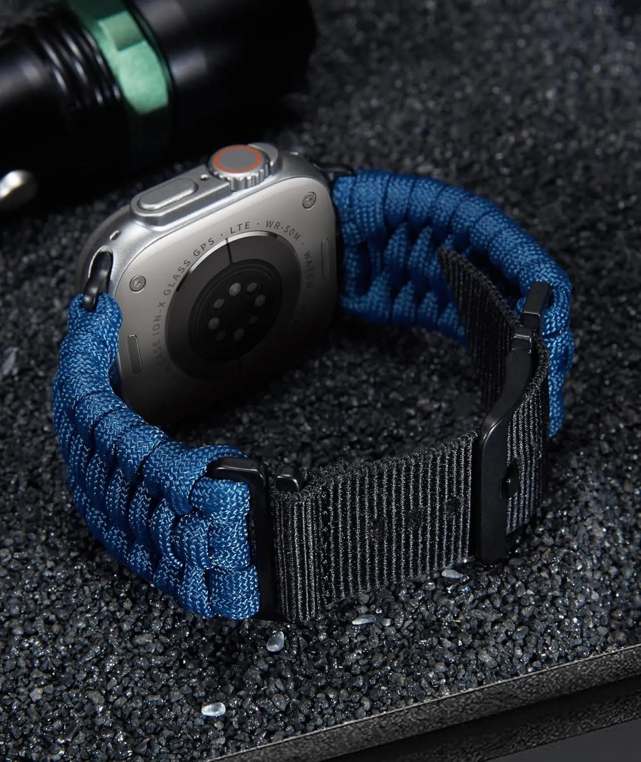 with Apple enormous filament Watch Band 49mm 46mm 45mm 44mm 42mm, Braided Paracord Nylon Replacement Sport Strap Compatible with iWatch Ultra2 Ultra Series 10/9/8/7/SE2/SE/6/5/4/3/2/1 for Men Women BINLUN Compatible 
