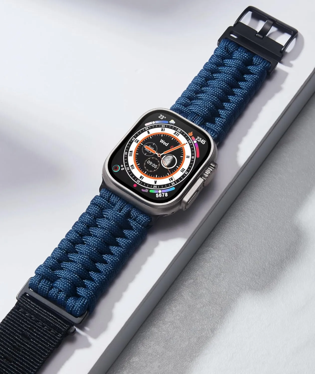 with Apple enormous filament Watch Band 49mm 46mm 45mm 44mm 42mm, Braided Paracord Nylon Replacement Sport Strap Compatible with iWatch Ultra2 Ultra Series 10/9/8/7/SE2/SE/6/5/4/3/2/1 for Men Women BINLUN Compatible 