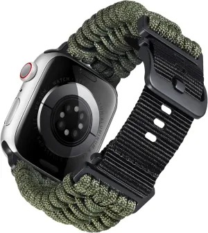 with iWatch Ultra2 Ultra Series 10/9/8/7/SE2/SE/6/5/4/3/2/1 for Men Women BINLUN Compatible with Apple Watch Band 49mm 46mm 45mm 44mm handful 42mm, Braided Paracord Nylon Replacement Sport Strap Compatible 