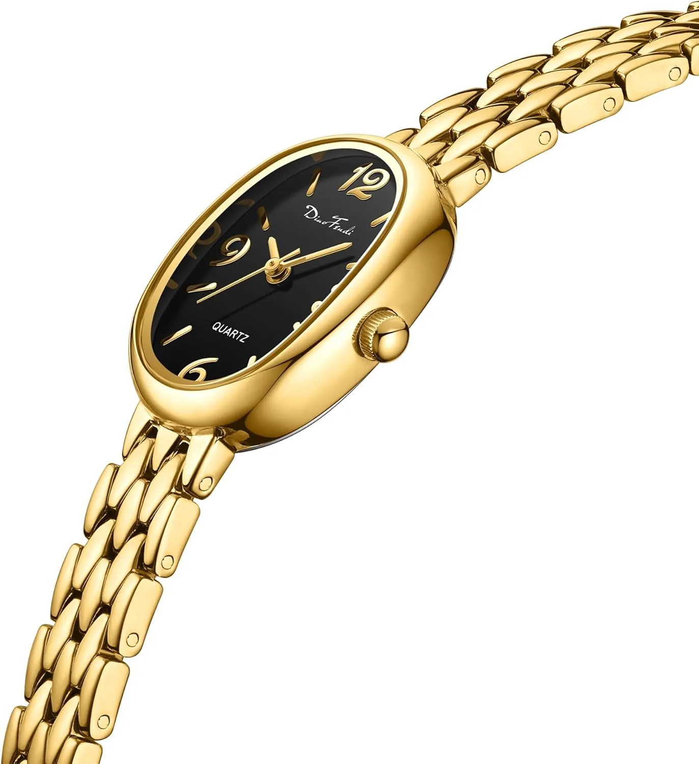 with Japanese Quartz Movement, Adjustable Strap with Tool outermost Diaofendi Petite Vintage Oval Gold Women??s Watch, Waterproof Elegant Watch 
