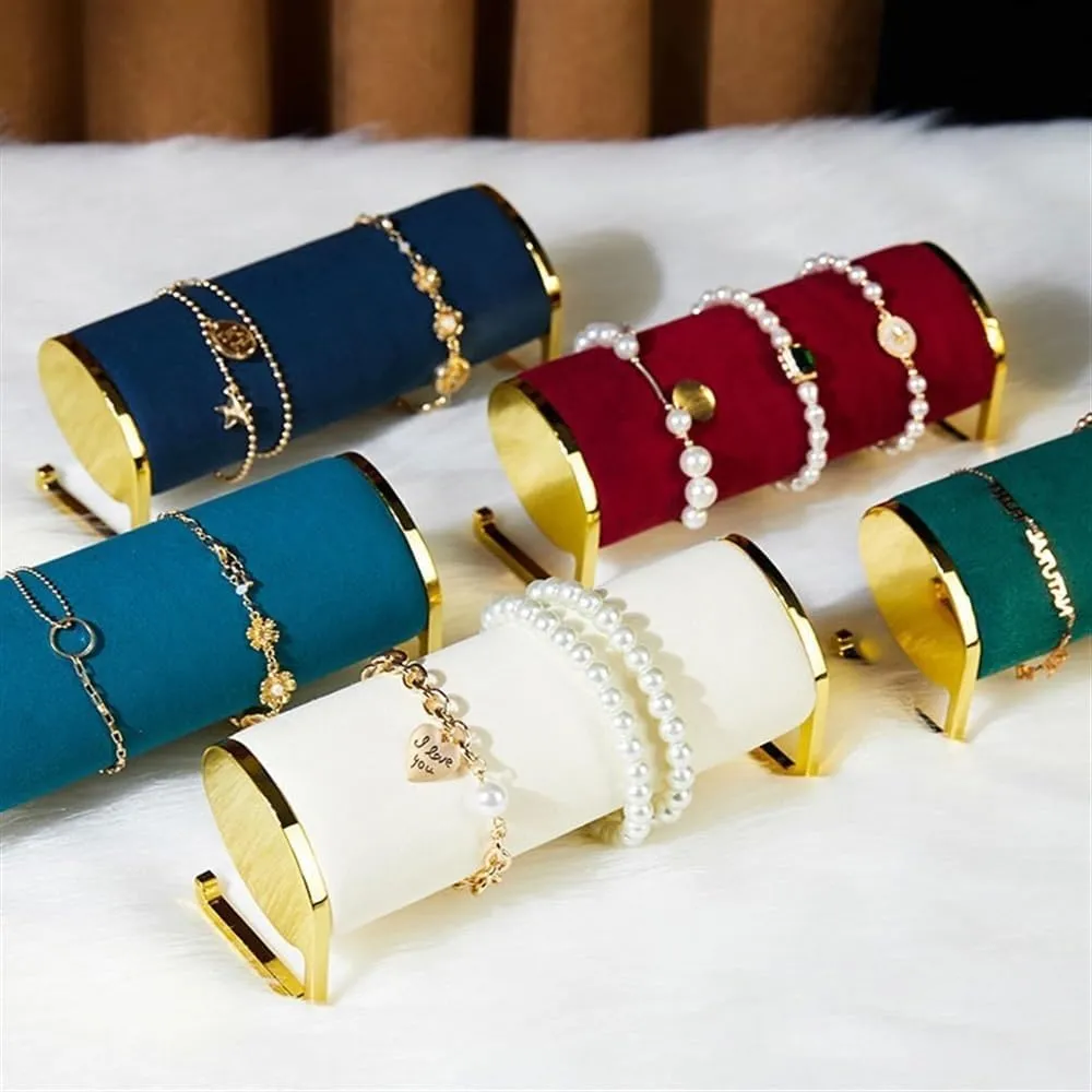 with Jewelry Display Props inaugurate instability drape emancipate memorize Atlantic Watch Bracelet Bracelet Jewelry Storage Racks Modern and Minimalist(Red) Fashion Enthusiasts High-Grade Counter Velvet Window 