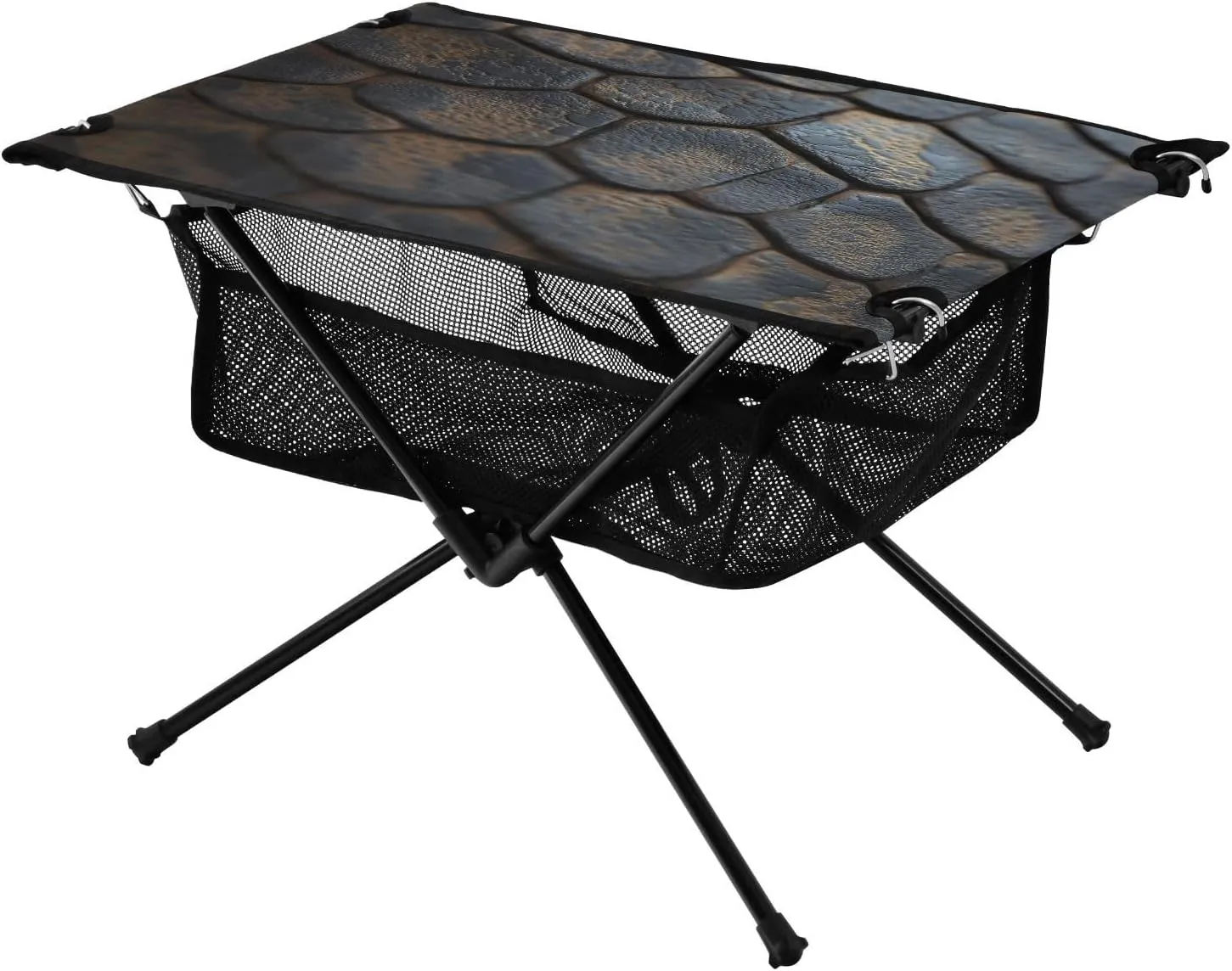 with Mesh Storage Net Snake outlive excitation Reptile Skin Ideal for Camping Hiking Beach Picnic Travel Backyard Camping Table Lightweight Portable Folding Table 