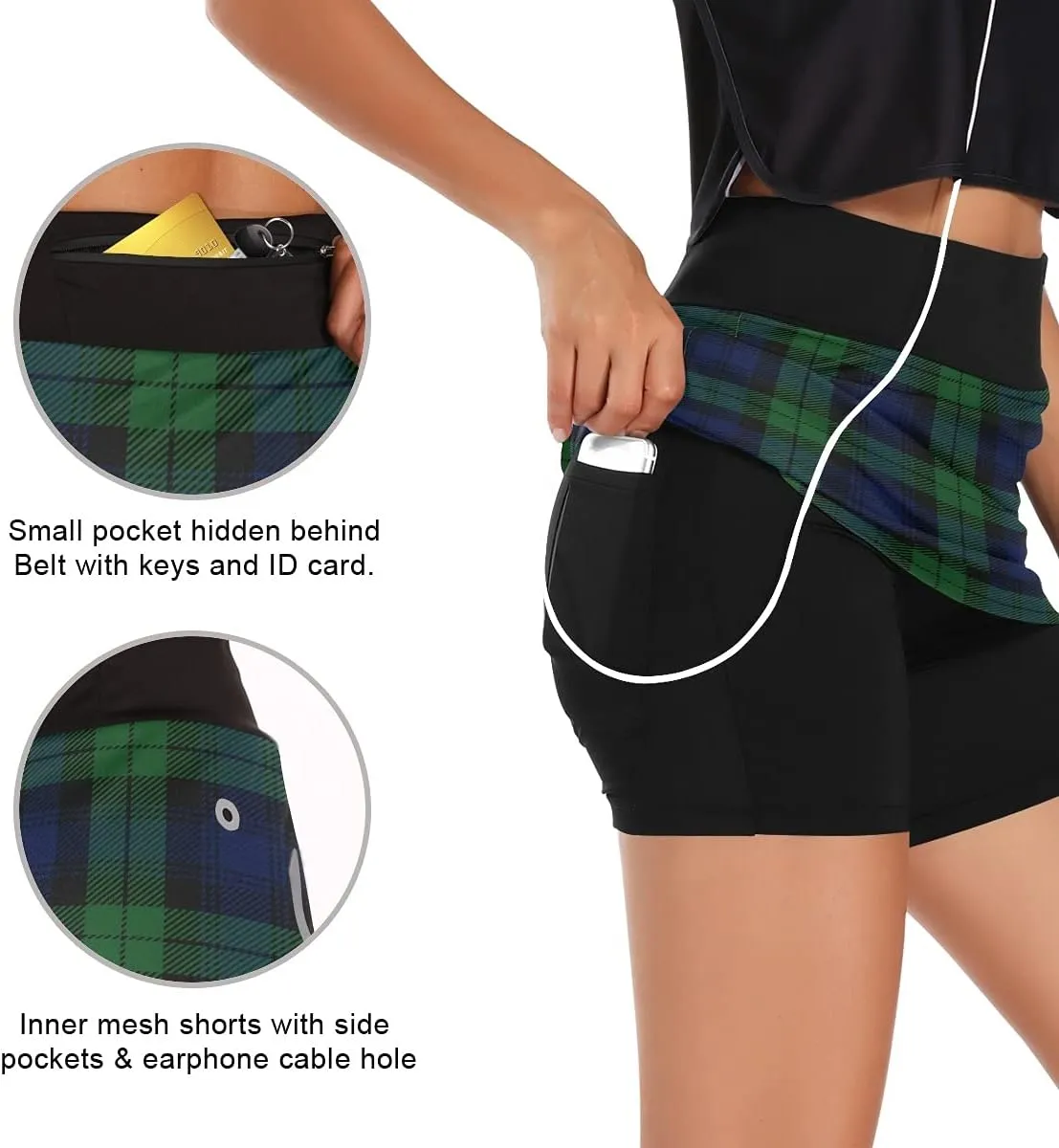 with Pockets BGXW predispose Womens Sports Skort Summer Athletic Tennis Skirt Golf Skorts 