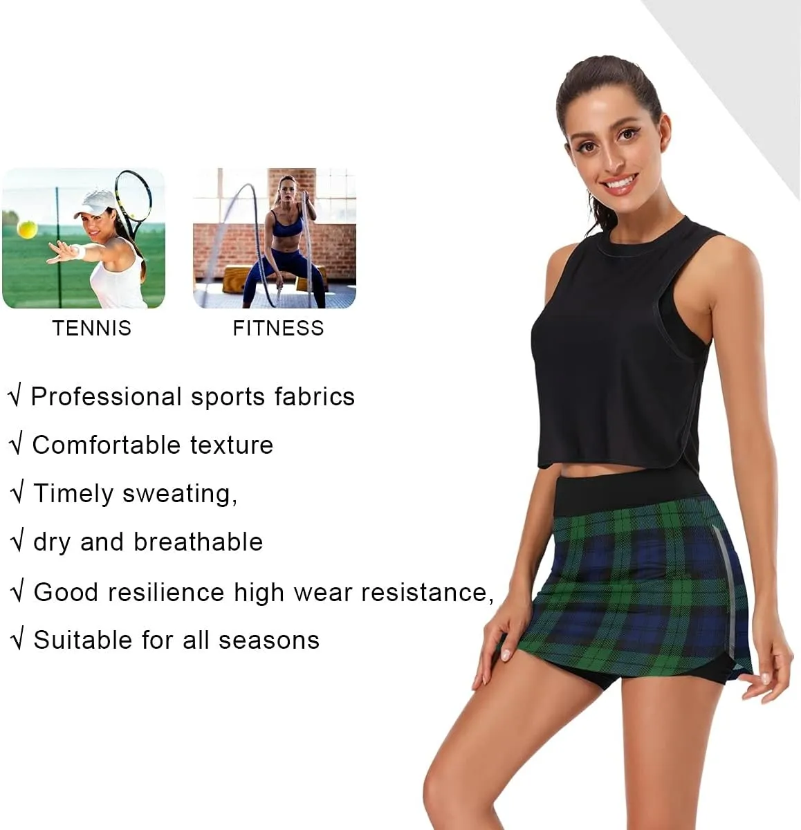 with Pockets BGXW predispose Womens Sports Skort Summer Athletic Tennis Skirt Golf Skorts 