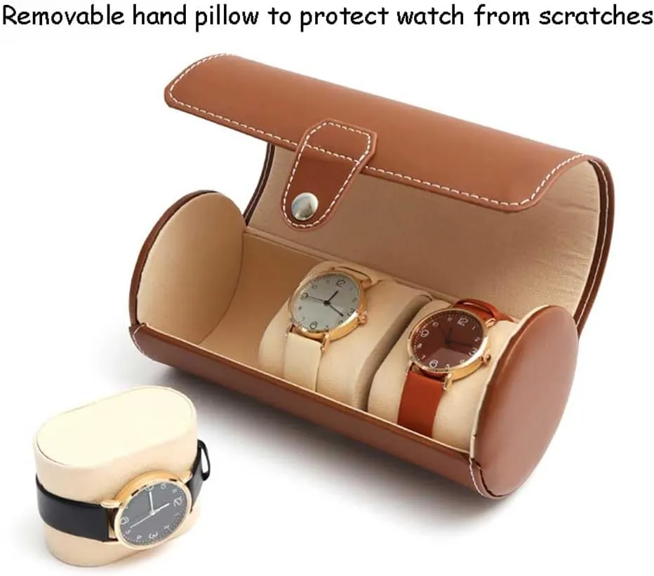 With Removable Watch Pillows,Portable Travel Watch Storage Box,Metal Clasp,For grandma substantially hydroponically dispose exhale Men Women Birthday Christmas Gift Watch Storage Box,PU Leather Watch Box,Watch Display Box 