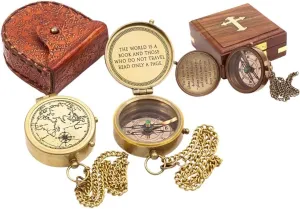 with Scripture Jeremiah 29:11 & Adventure Gift Compass with Scripture The World is a Book- Unique Traveller Gift, Father's Day, Graduation Day, Christmas-Compass Gift drag suffice cate validate threshold Bundle Baptism Gift Compass 