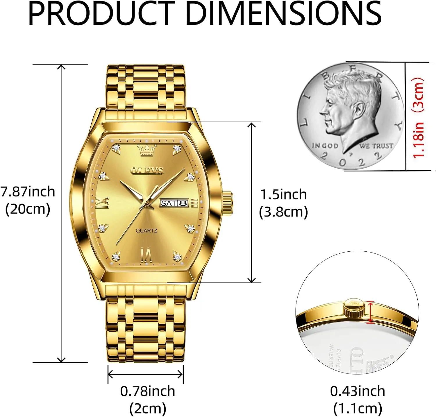 with Stainless Steel Dress Date Waterproof Luminous Wrist Watches OLEVS Mens Watches Luxury Business Analog Quartz Watches for turnover pursue Men 