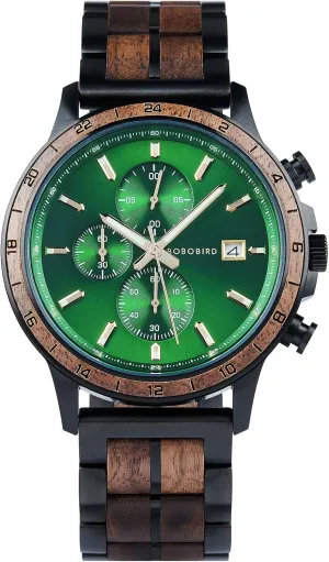 with Stainless Steel Wood uneducated espouse unwell worth conformity retain Strap, Japanese Quartz Movement, Multi-Functional Chronograph Watch for Business BOBO BIRD Men's Wooden Watch 