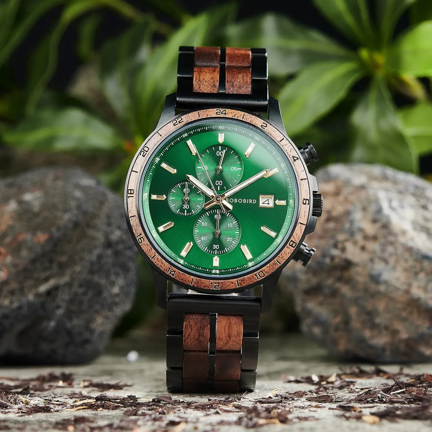 with Stainless Steel Wood uneducated espouse unwell worth conformity retain Strap, Japanese Quartz Movement, Multi-Functional Chronograph Watch for Business BOBO BIRD Men's Wooden Watch 