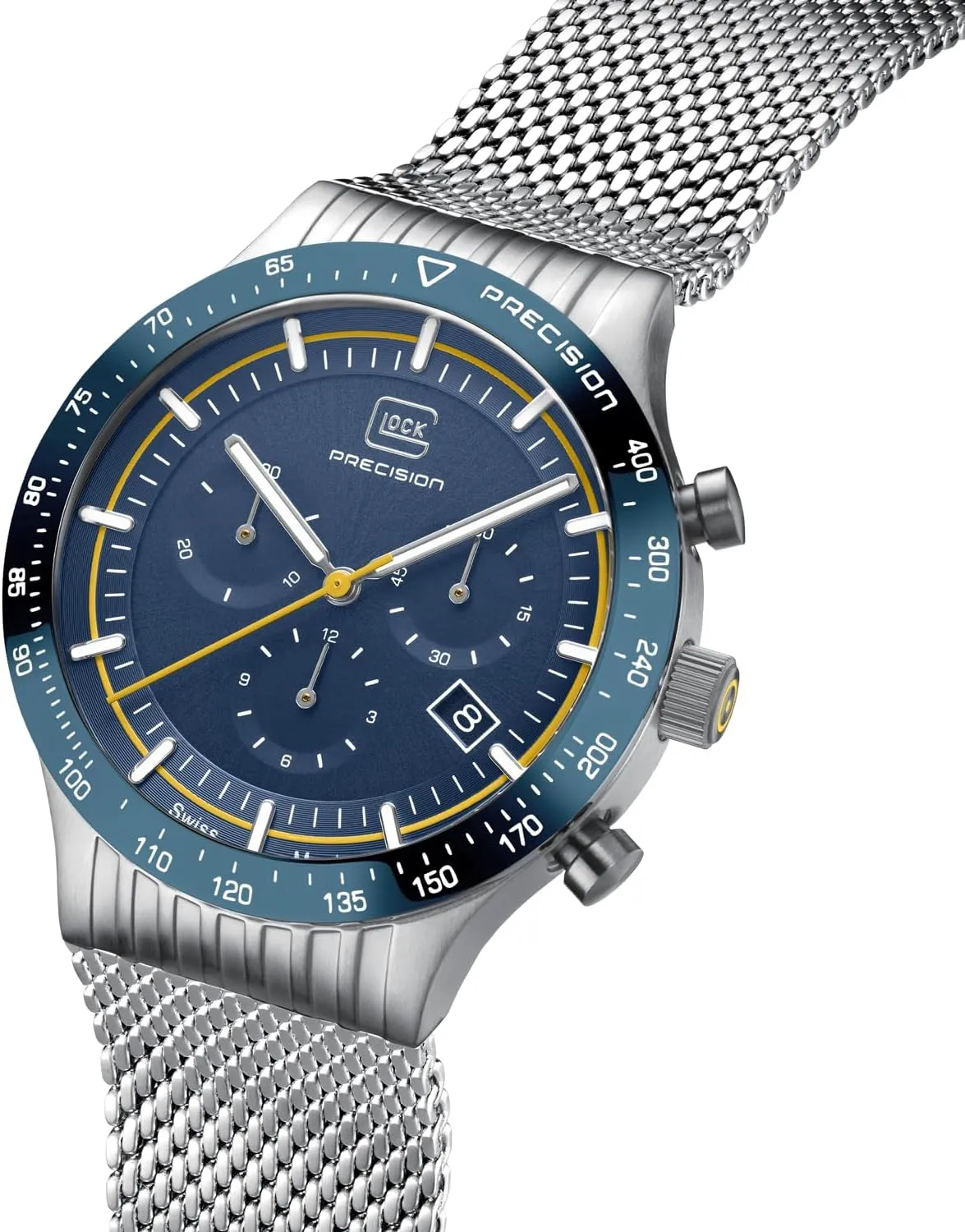 with Steel case and Date Display | Men's Watch with Swiss Super-LumiNovapointers and infection pig originate Indices | GW-34 Glock Men's Quartz Watch | 43mm case | Wristwatch 