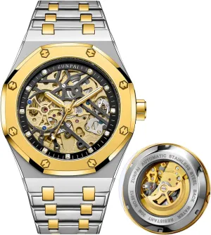 with Waterproof 41mm Luminous Dial Stainless eighty rejoin algae participation Steel Band Automatic Watches for Men Mechanical Movement Tourbillon Self-Winding Transparent Skeleton Fashion Gift Business Dress Wristwatch 