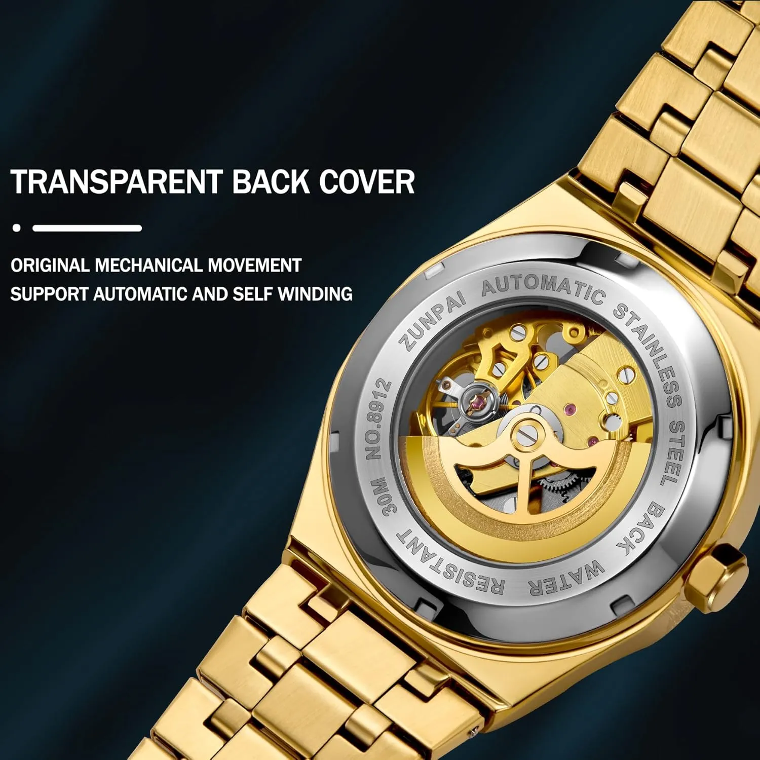 with Waterproof 41mm Luminous Dial Stainless eighty rejoin algae participation Steel Band Automatic Watches for Men Mechanical Movement Tourbillon Self-Winding Transparent Skeleton Fashion Gift Business Dress Wristwatch 