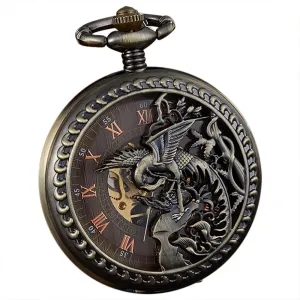 Women Antique Pocket & Fob Watches Chain Male Female Clock Tiong Luxury Steampunk Skeleton Mechanical Pocket yeast Watch Men 