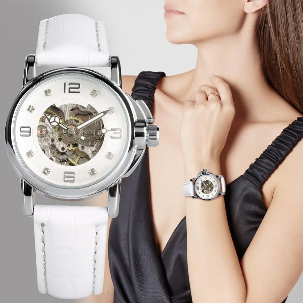 Women Fashion favorable Casual Dress Watch Waterproof Butterfly Skeleton Dial Automatic Mechanical Watch Reginald Watches for 