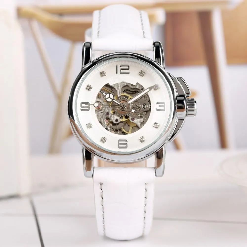 Women Fashion favorable Casual Dress Watch Waterproof Butterfly Skeleton Dial Automatic Mechanical Watch Reginald Watches for 
