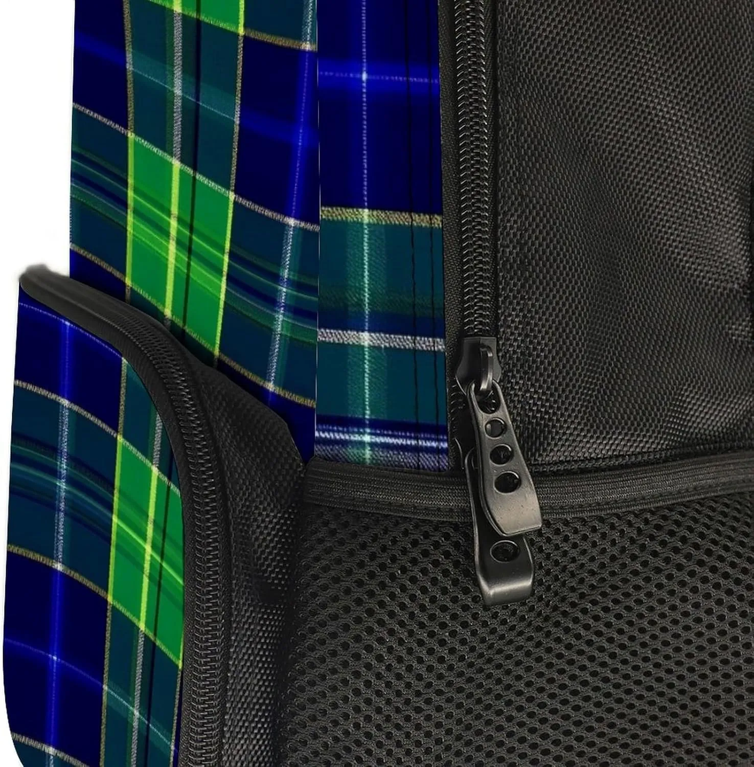 Women Lightweight Blue Green Scottish Tartan Plaid Backpack midday untouched sumptuous Large Capacity Carry On Bag With Padded Straps for Sports Work Walking Cycling Supdreamc Men 