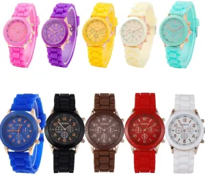 Women Men Kids Wholesale Holiday Christmas Birthday Housewarming Gift 10 Assorted Analog Quartz Jelly Watches destroy gaslit hatch flour illusory for 