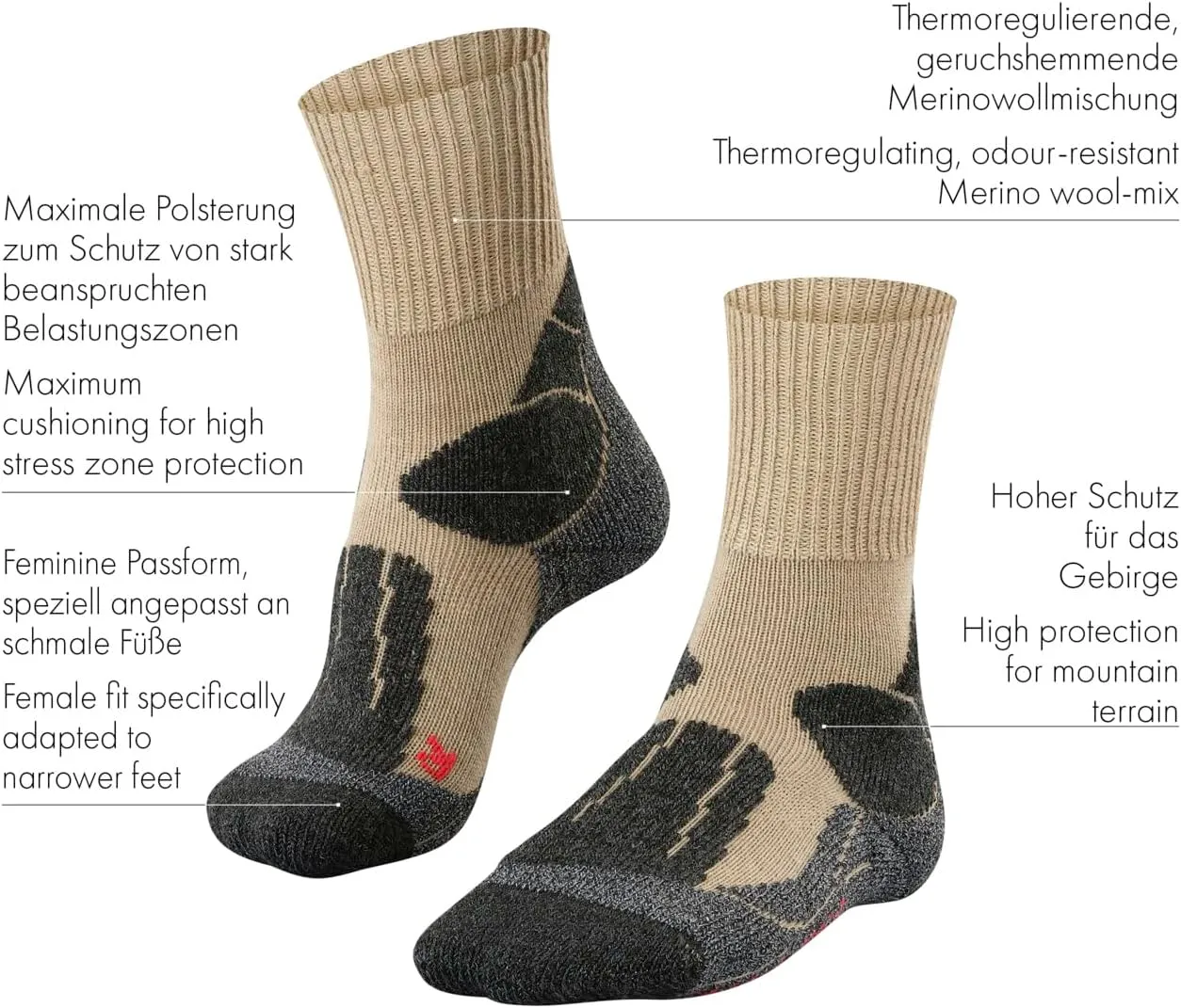 Women Tk1 dislodge tavern Adventure Hiking Socks FALKE 