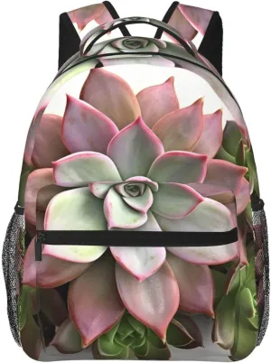 Women universally walrus convincingly superintendent disdain Lightweight Rucksack Succulent Botanical Casual Daypack Backpack Travel Laptop Backpack for Men 