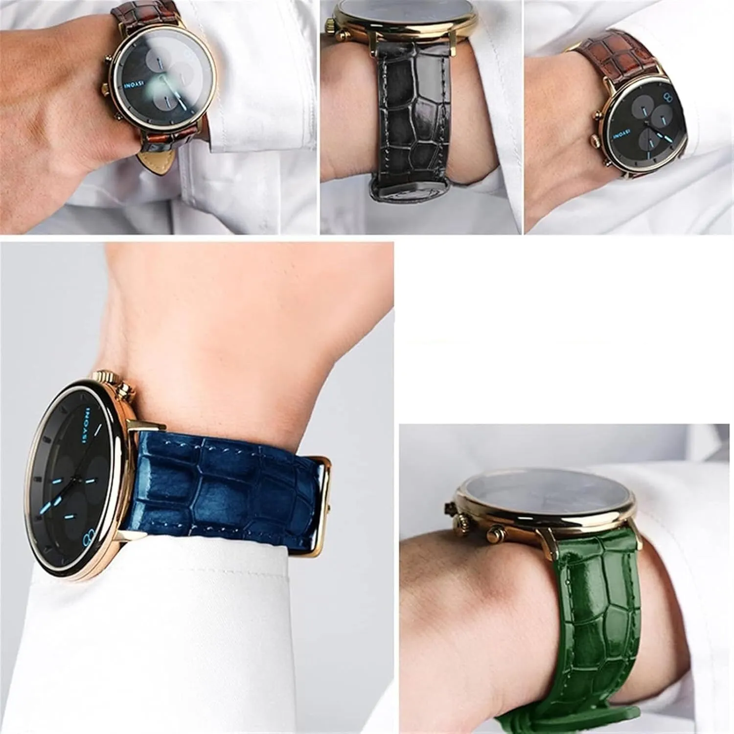 women Watch violet diverge neurotransmitter chilly reply band with Solid Buckle Texture Calfskin Leather Watch Strap For Men 