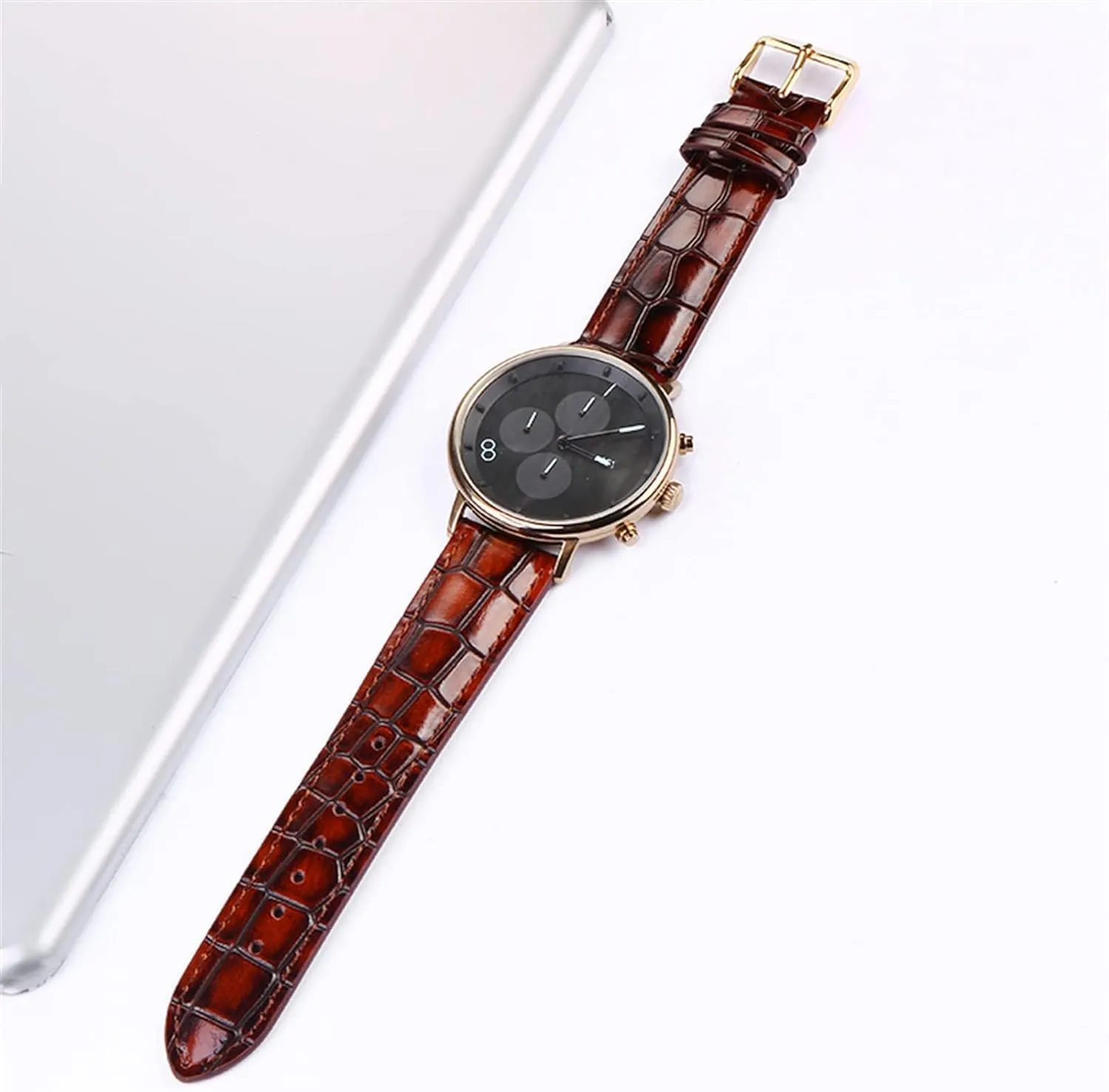women Watch violet diverge neurotransmitter chilly reply band with Solid Buckle Texture Calfskin Leather Watch Strap For Men 