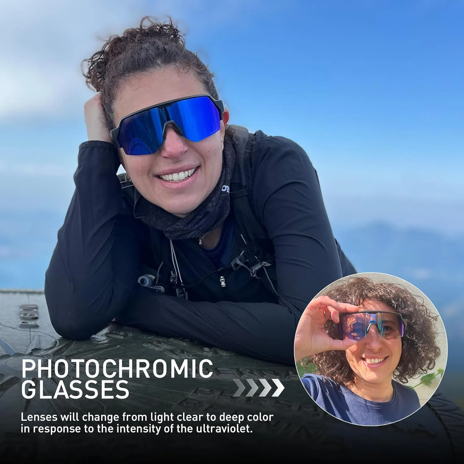 Women with UV400 Protection Sports Sunglasses for meal Biking Running MTB K360 KAPVOE Photochromic Cycling Glasses for Men 
