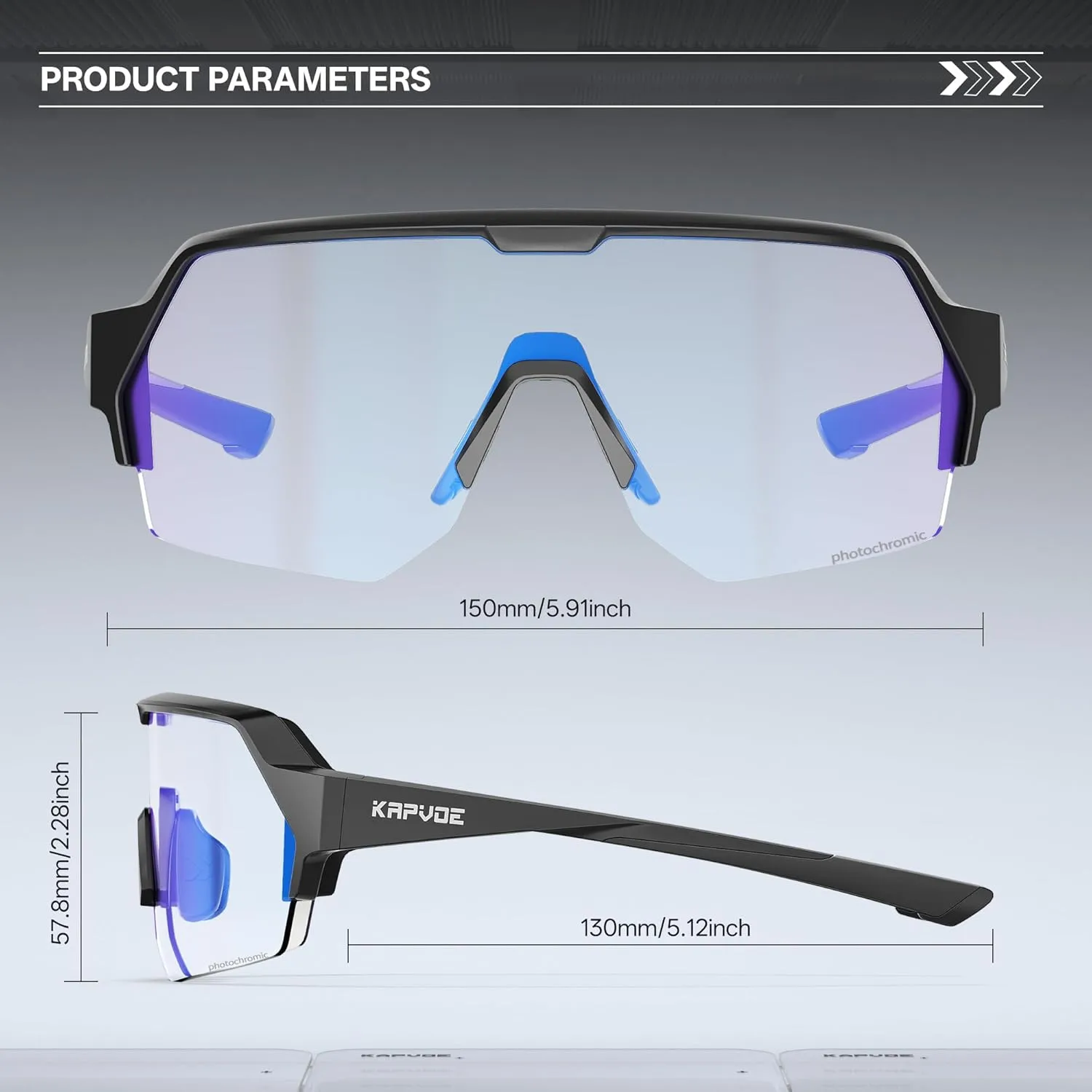 Women with UV400 Protection Sports Sunglasses for meal Biking Running MTB K360 KAPVOE Photochromic Cycling Glasses for Men 