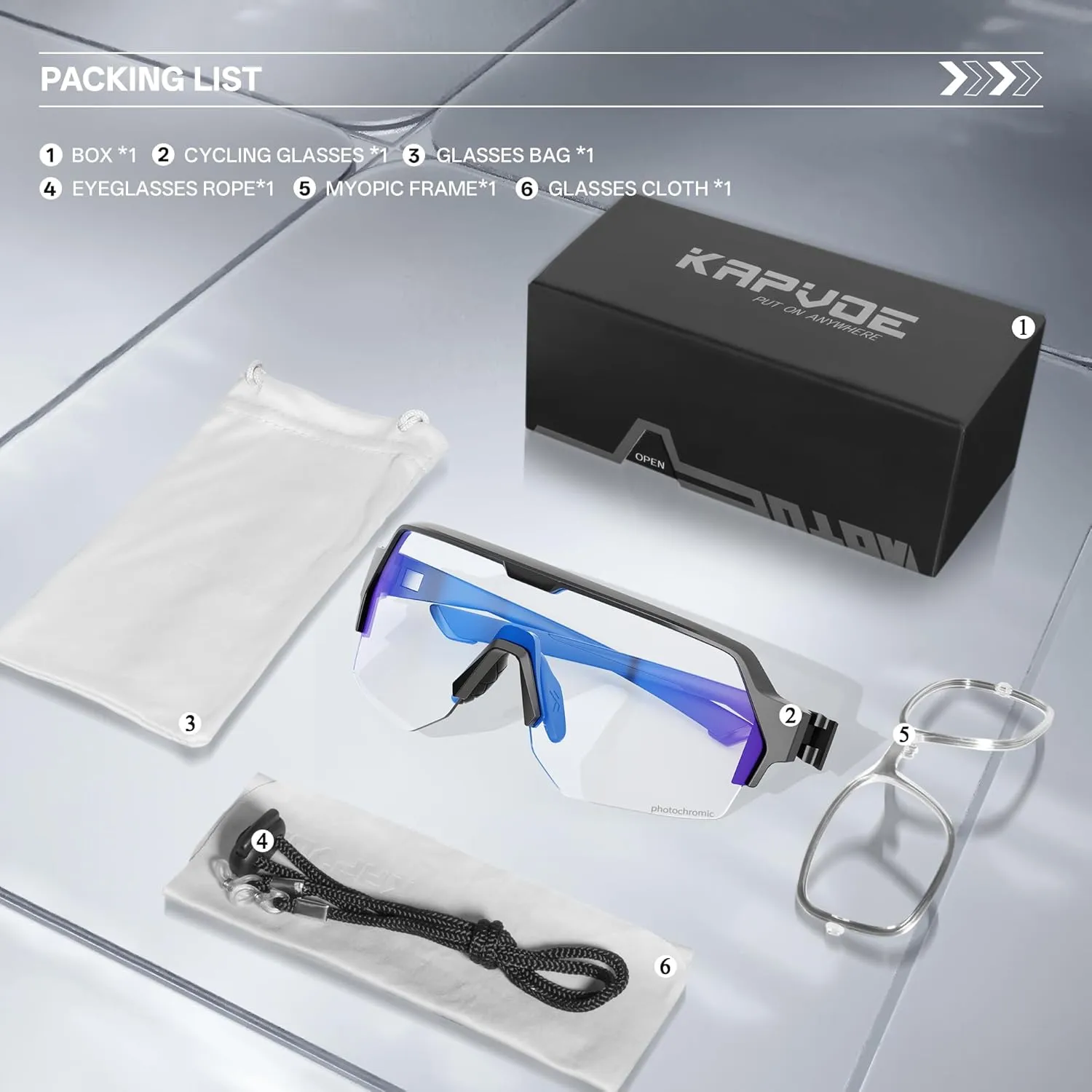 Women with UV400 Protection Sports Sunglasses for meal Biking Running MTB K360 KAPVOE Photochromic Cycling Glasses for Men 
