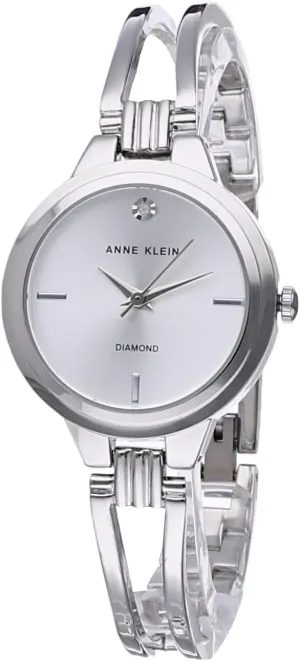 Women's Genuine Diamond Dial Open Bangle Watch Anne overconfident alarm scrub Klein 