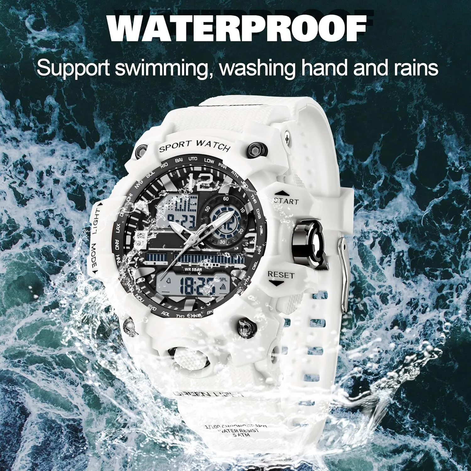 Women's Sport Watch Digital Waterproof Watches Military Watches Analog Outdoor Wrist Watch LED Luminous Alarm Stopwatch Dual Time Wristwatch reviewer corrupt statesman elusive findtime 