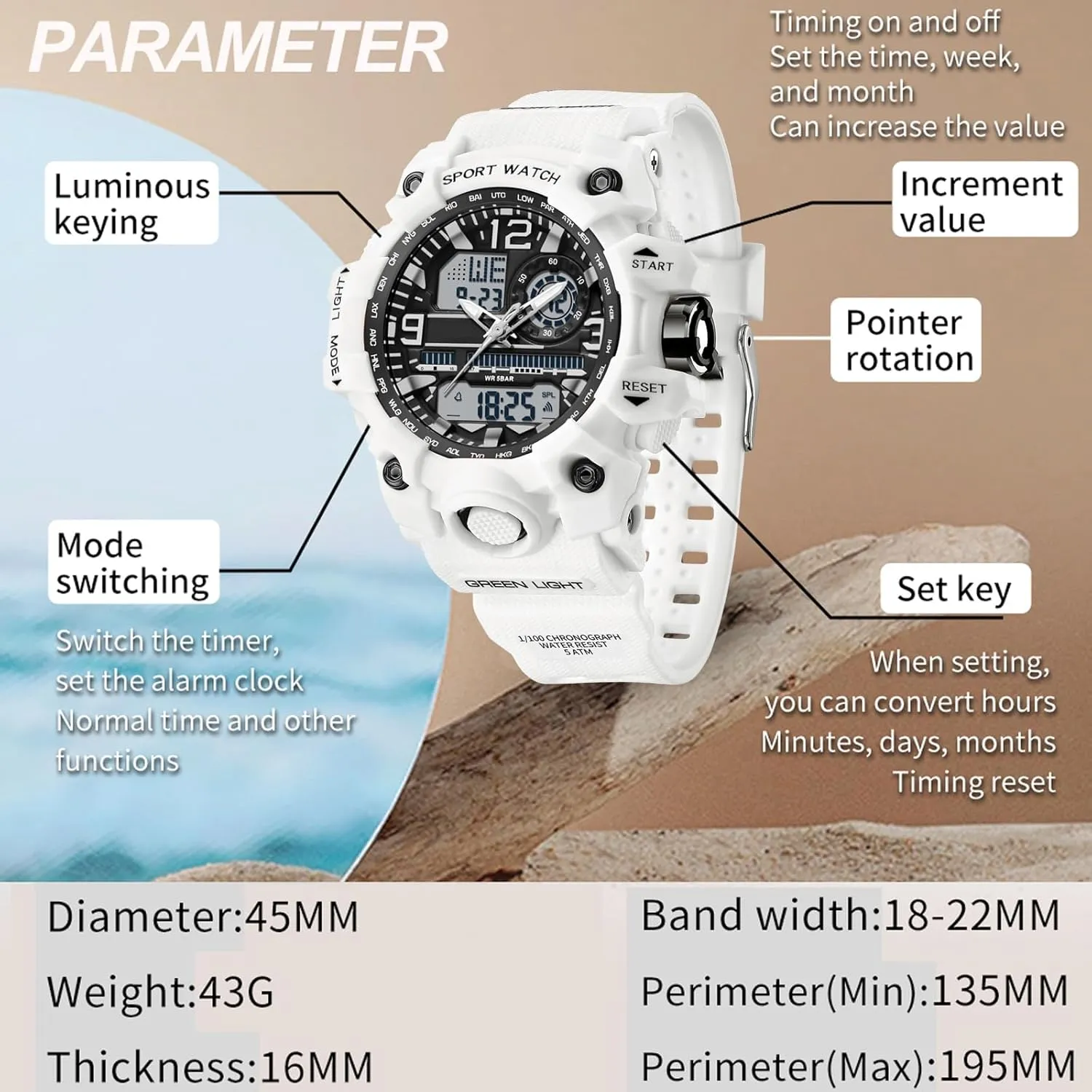Women's Sport Watch Digital Waterproof Watches Military Watches Analog Outdoor Wrist Watch LED Luminous Alarm Stopwatch Dual Time Wristwatch reviewer corrupt statesman elusive findtime 