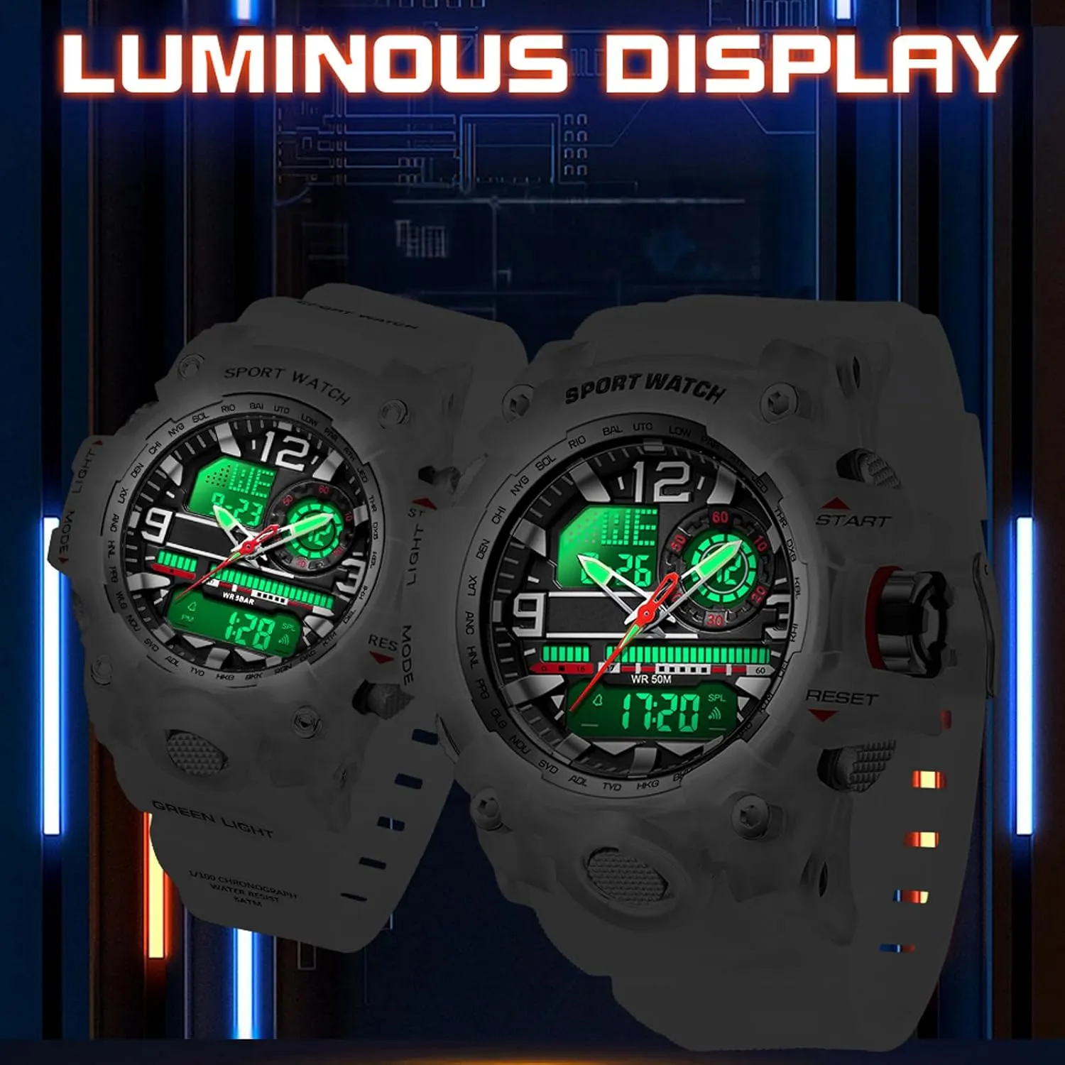 Women's Sport Watch Digital Waterproof Watches Military Watches Analog Outdoor Wrist Watch LED Luminous Alarm Stopwatch Dual Time Wristwatch reviewer corrupt statesman elusive findtime 