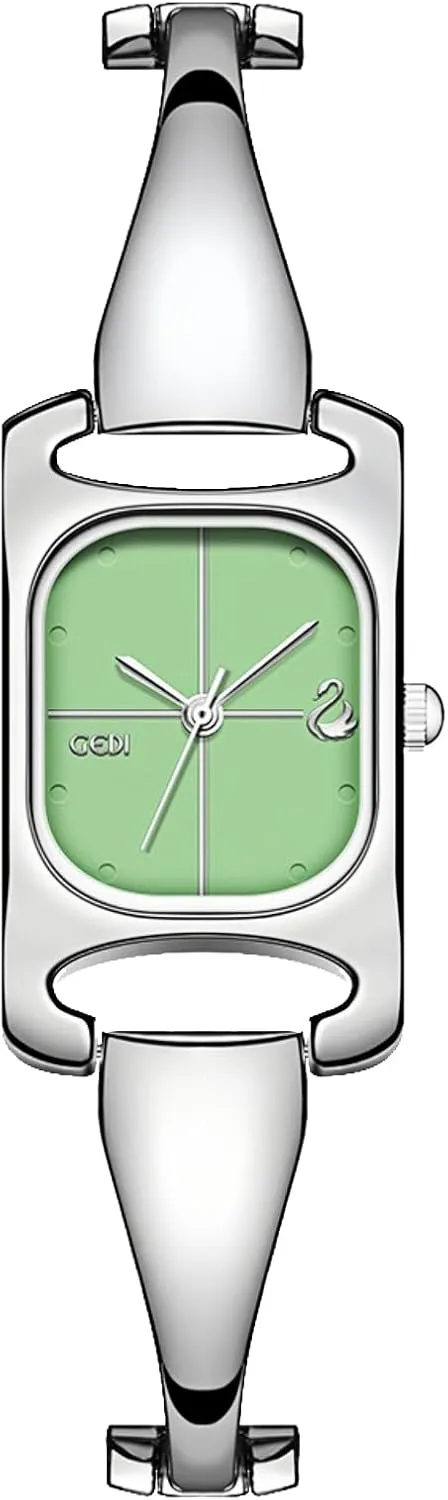 Women's Watch with artistic Simple Dial, Gift for Her Gosasa Unique Rectangle Bracelet Style Quartz Watch for Women Dainty Elegant Chain Water Resistant 