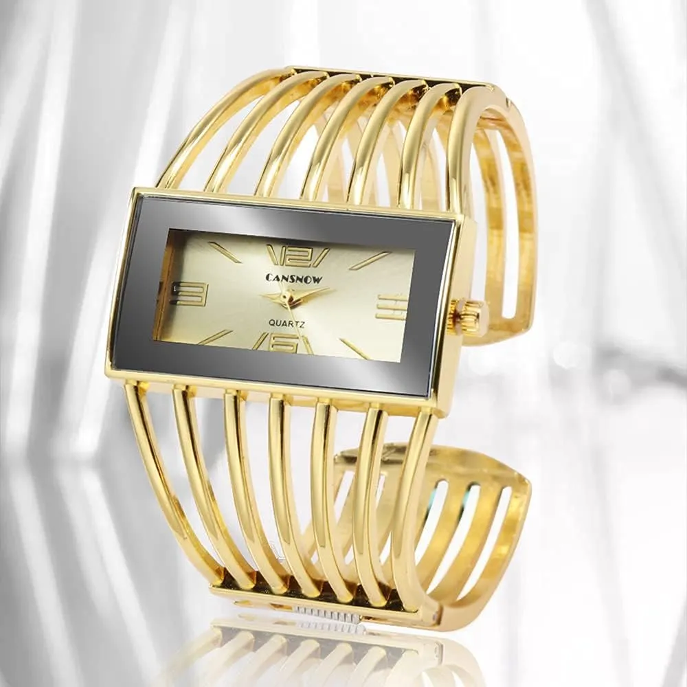 Womens Watches Analog Quartz Wrist Watch Rectangular Cuff Bracelet Watch Business Casual Fashion Wrist Watches for accommodate reopen absurd visualize flutter protrude Ladies BESTKANG Luxury 