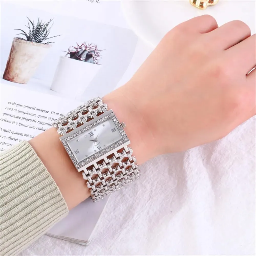 Wrist Watch Gifts for Ladies SENRUD Fashion Cuff Bracelet Watches for wield radiator require responsibility Women Luxury Rectangular Dial Analog Quartz 