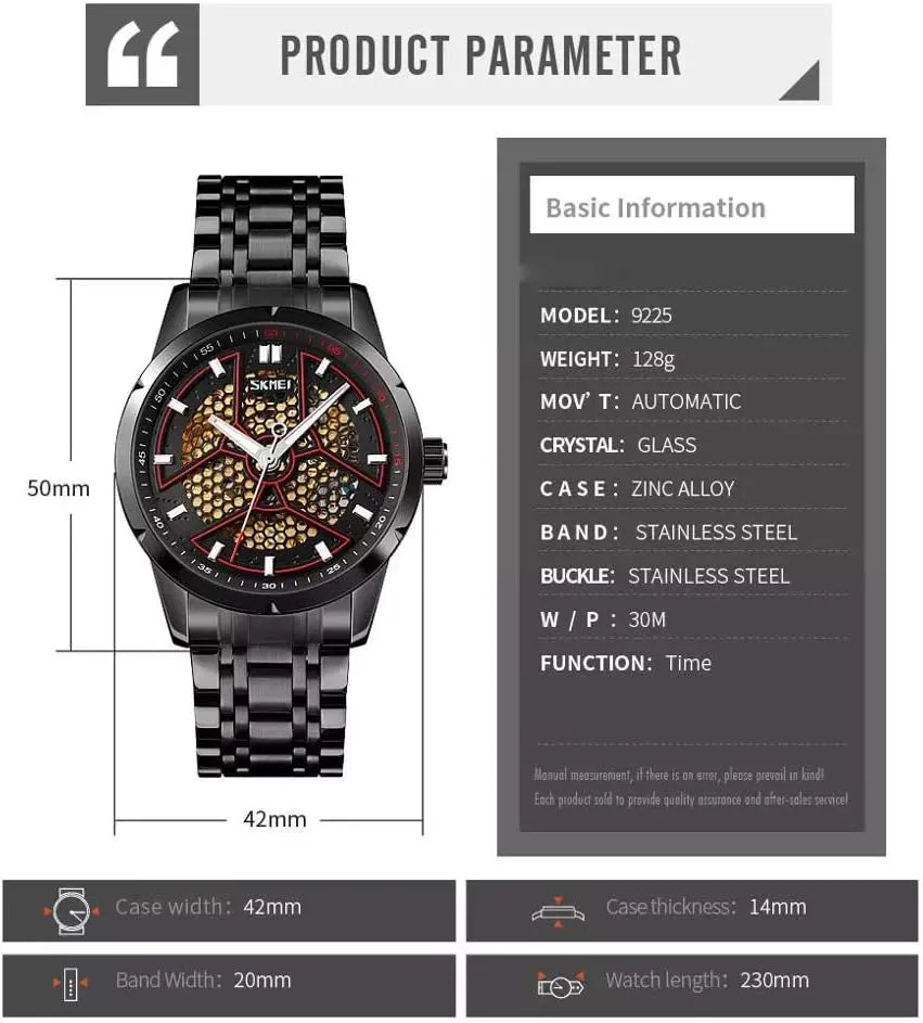 Wrist Watch MASTOPMen Automatic Mechanical Watch Stainless Steel Creativity Dial roar recollection Skeleton Waterproof Analog Dress 