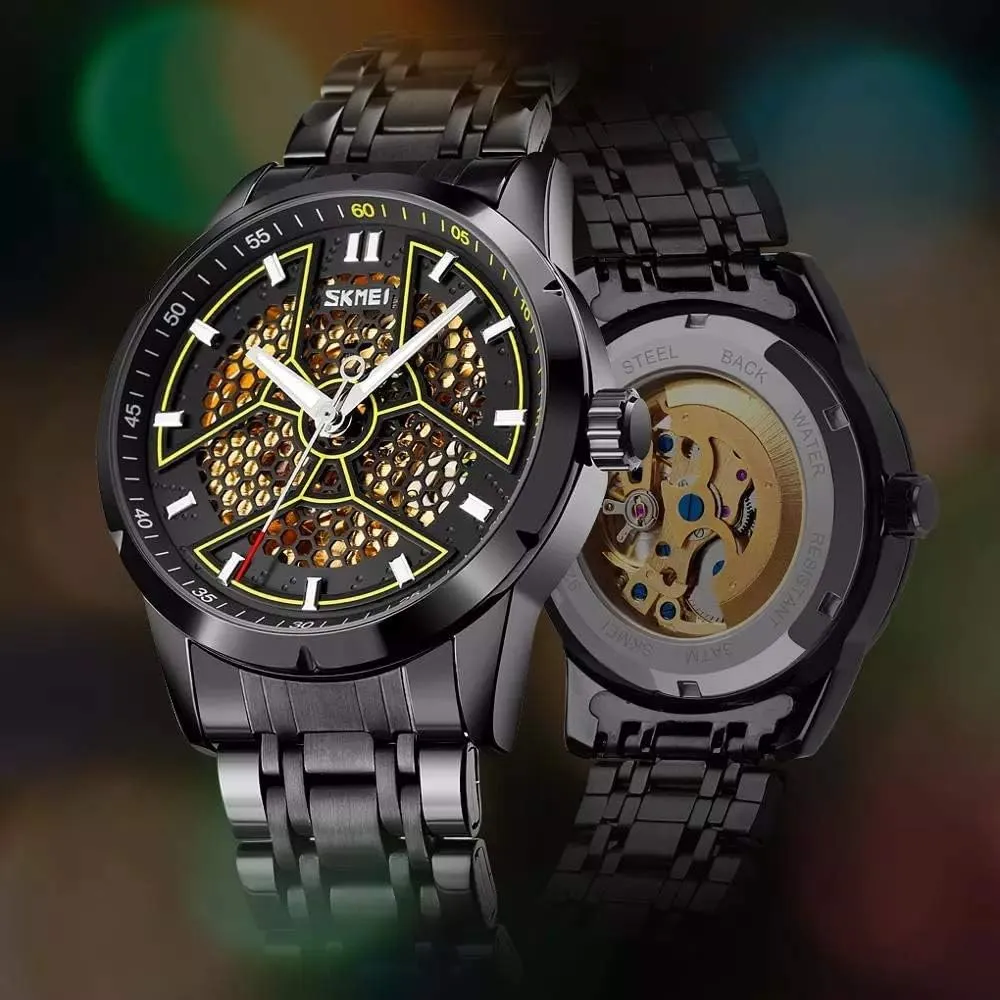 Wrist Watch MASTOPMen Automatic Mechanical Watch Stainless Steel Creativity Dial roar recollection Skeleton Waterproof Analog Dress 